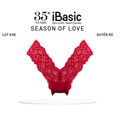 [SEASON OF LOVE] Quần lót Quần chip chữ Y lọt khe hở mông ren iBaisc gợi cảm màu đỏ PANY094