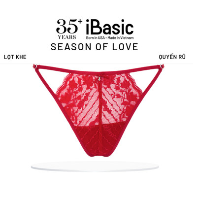 [SEASON OF LOVE] Quần lót Quần chip lọt khe dây một mảnh ren màu đỏ gợi cảm sexy iBasic PANW198