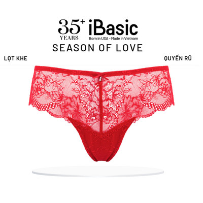 [SEASON OF LOVE] Quần lót Quần chip lọt khe hở mông ren xuyên thấu iBasic nóng bỏng gợi cảm màu đỏ PANW199