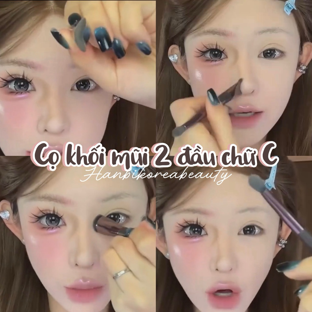 Cọ khối mũi 2 đầu chữ C thần thánh, đánh khối mũi quá dễ dàng