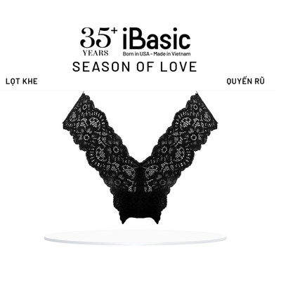 [SEASON OF LOVE] Quần lót Quần chip chữ Y lọt khe hở mông ren iBaisc gợi cảm màu đen PANY094