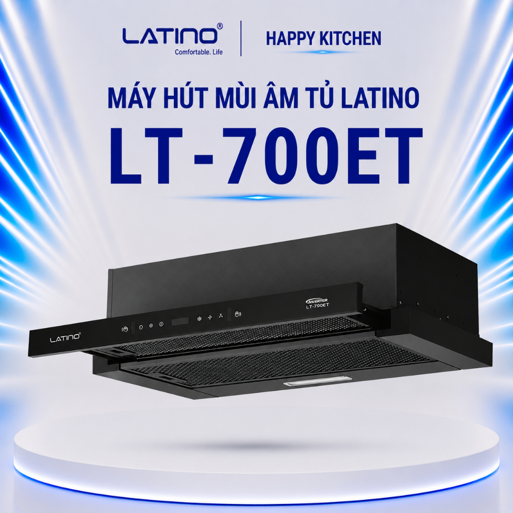 MÁY HÚT MÙI ÂM TỦ LATINO LT-AT700 TOUCH 70CM – CẢM ỨNG VẪY TAY, HÚT MẠNH 750M³/H