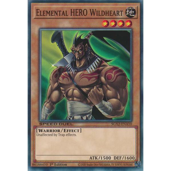 [ Bài Yugioh Chính Hãng ] Elemental HERO Wildheart - Speed Duel GX: Midterm Paradox (SGX2)