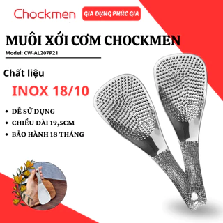 Muôi Xới Cơm Inox Chockmen C207 Thiết Kế Mặt Vân Chống Dính, Inox 18/10 Đúc Nguyên Khối - GIA DỤNG PHÚC GIA