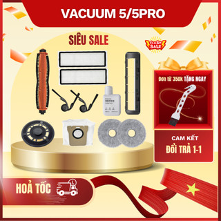Phụ kiện robot hút bụi lau nhà thay thế Vacuum 5 | Vacuum 5 Pro - Bộ phụ kiện chất lượng cao cho robot hút bụi lau nhà