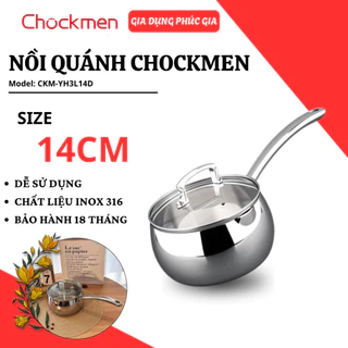 Quánh Inox Dáng Bầu Chockmen C568 Inox 18/10 Cao Cấp Đúc Nguyên Khối, Đáy Từ Cho Mọi Bếp - GIA DỤNG PHÚC GIA