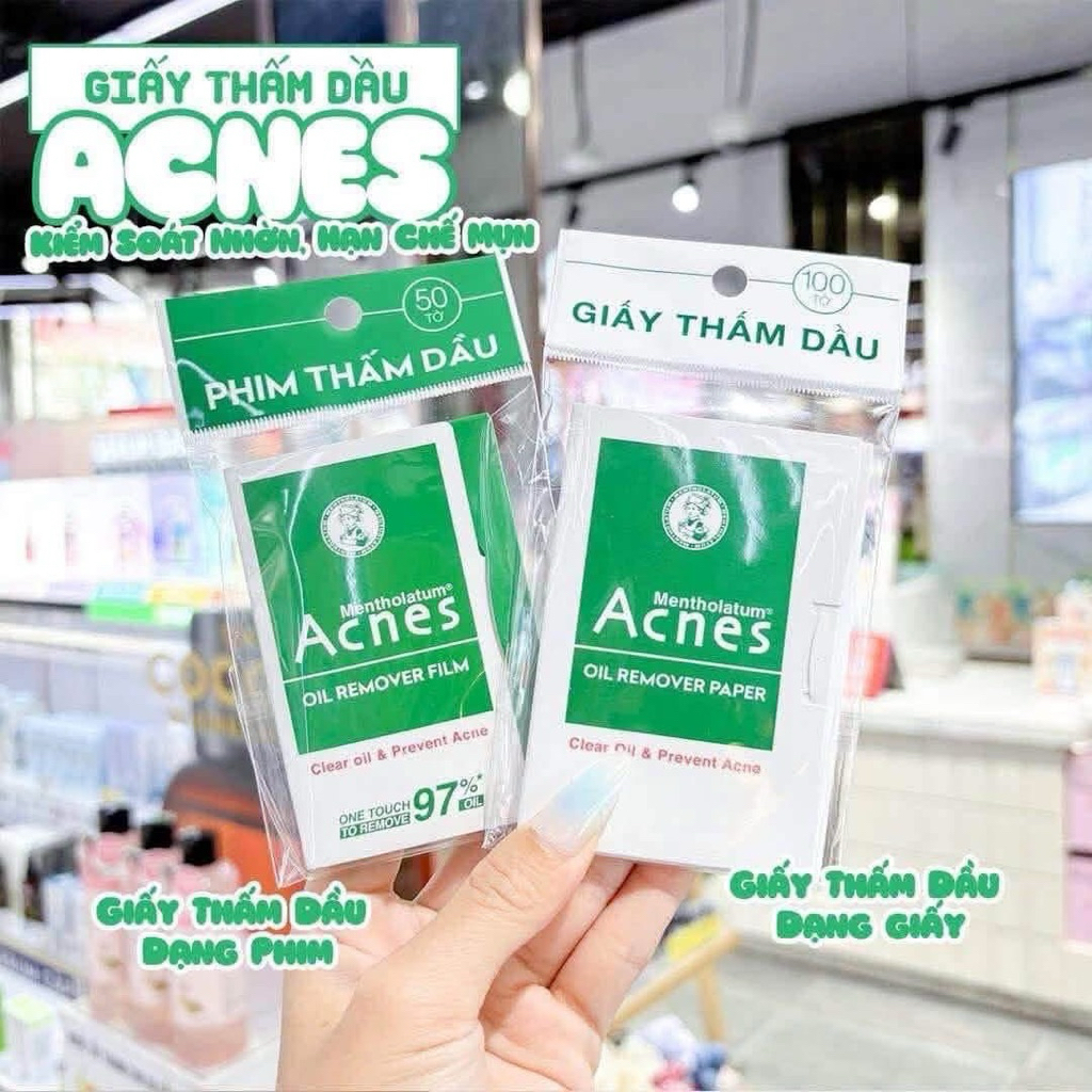 Giấy Thấm Dầu Acnes+Phim Thấm Dầu Acnes