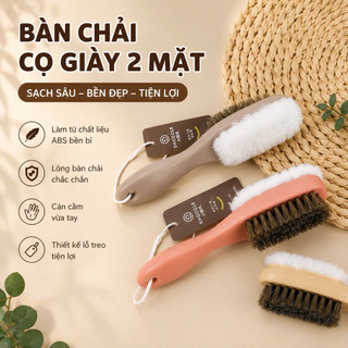 Bàn chải giặt giày 2 mặt cầm tay chắc chắn, tiện lợi