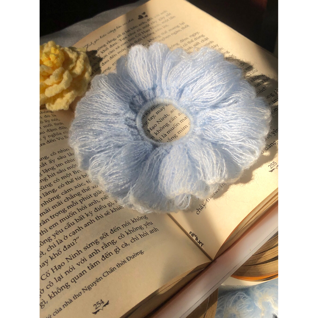 Scrunchies len - scrunchies handmade xinh xắn, tiểu thư ngọt ngào