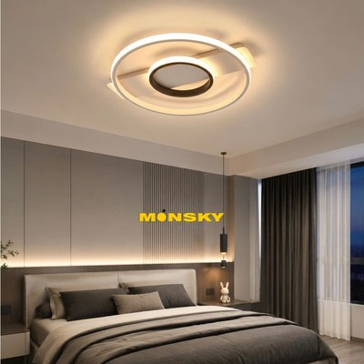 Đèn ốp trần MONSKY VIOP 50cm hình tròn trang trí nội thất 3 màu ánh sáng chế độ khiển từ xa (1903)
