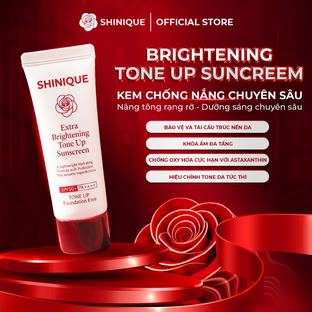 SHINIQUE Extra Brightening Tone Up Sunscreen, hiệu SHINIQUE, 50g/sp