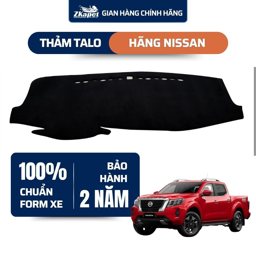 Thảm taplo ô tô hãng Nissan Navara, Almera, Sunny, Terra, Almera, Livina, Bluebird Zkapet