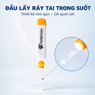 Dụng Cụ Lấy Ráy Tai Có Đèn LED Quan Sát Dễ Dàng Vệ Sinh Tai Đầu Lấy Ráy Silicon Mềm Cho Bé Và Gia Đình