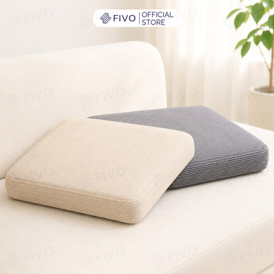 [SVIP] Nệm Nhung Cao Cấp FIVO OP30, Nệm Lót Ghế Làm Việc, Nệm Mút D60 Hạn Chế Xẹp Lún, Vỏ Nệm Tháo Rời Dễ Dàng Vệ Sinh