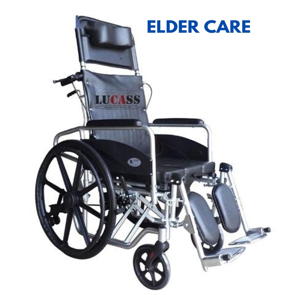 Xe Lăn Hợp Kim Nhôm Cao Cấp Lucass X72 Ngà Nằm Kèm Bô Vệ Sinh