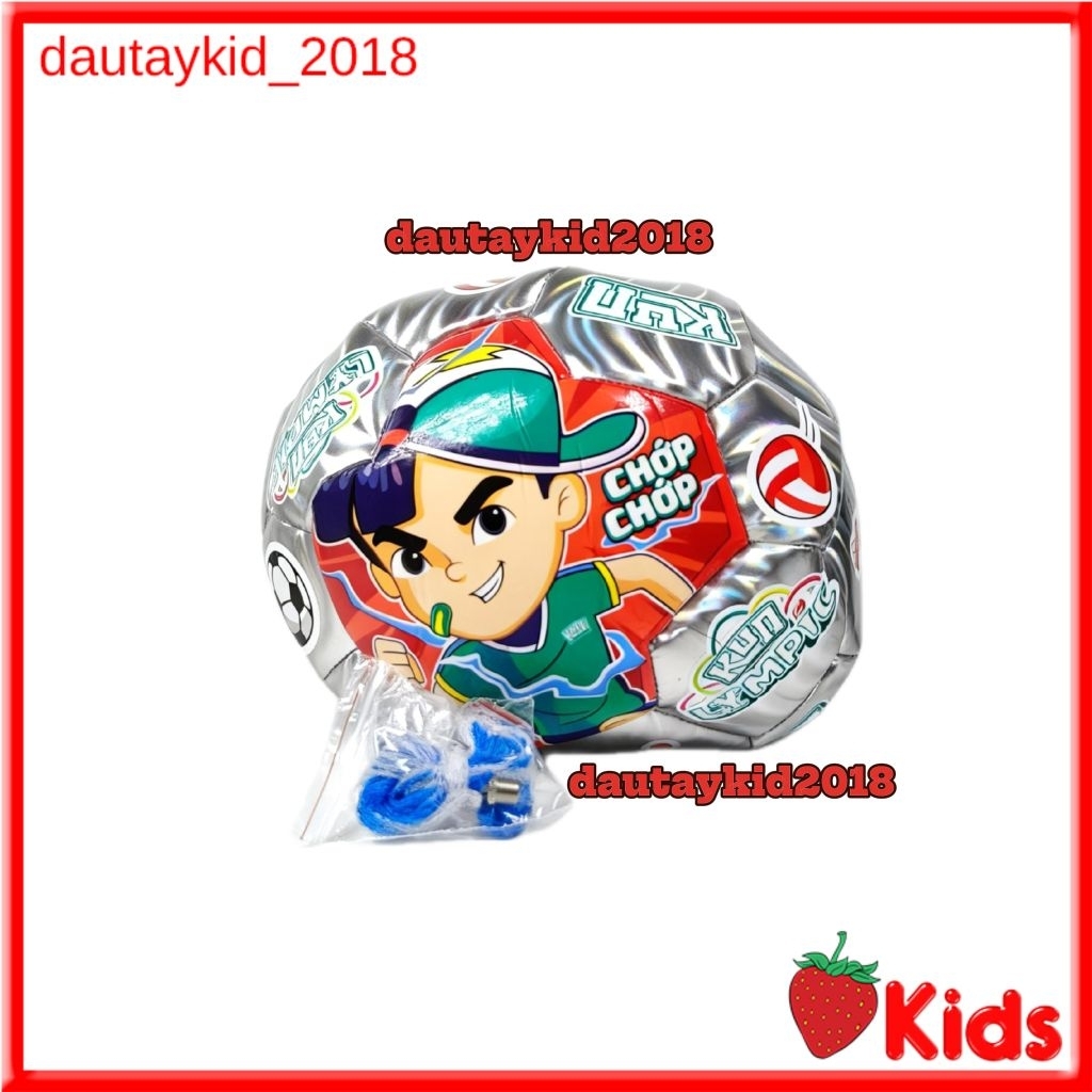 Bóng Kun tia chớp banh da kun size 5, da PVC bóng chưa bơm, không tặng kèm bơm tay