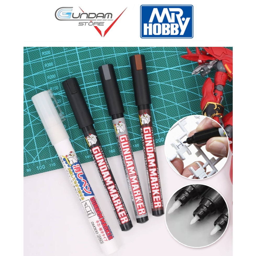 Dụng Cụ Bút Kẻ Chảy Lằn Chìm Gundam Marker Mr.Hobby GM301 GM302 GM303 Mô Hình Gunpla 30MM 30MS 30MF