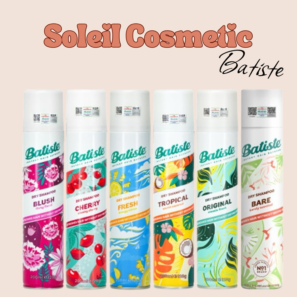 [NHẬP KHẨU - CHÍNH HÃNG] Dầu Gội Khô Batiste 200ml Anh Quốc Batiste Dry Shampoo Gội khô tiện dụng