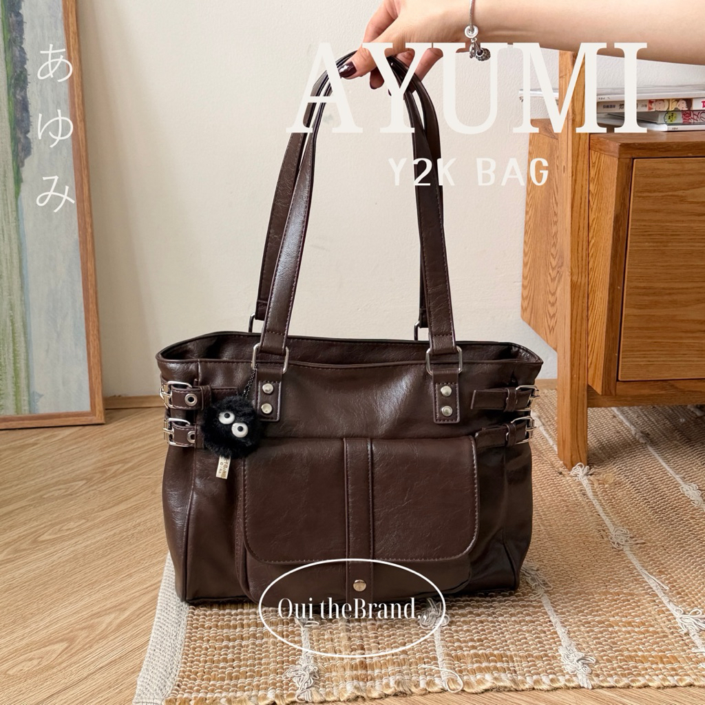 [ Tặng charm ] 𝗔𝘆𝘂𝗺𝗶 あゆみ 𝗬𝟮𝗞 𝗪𝗼𝗿𝗸 𝗕𝗮𝗴 - Túi Đi Làm Phong Cách Y2K AYUMI ( Ouithebrand )