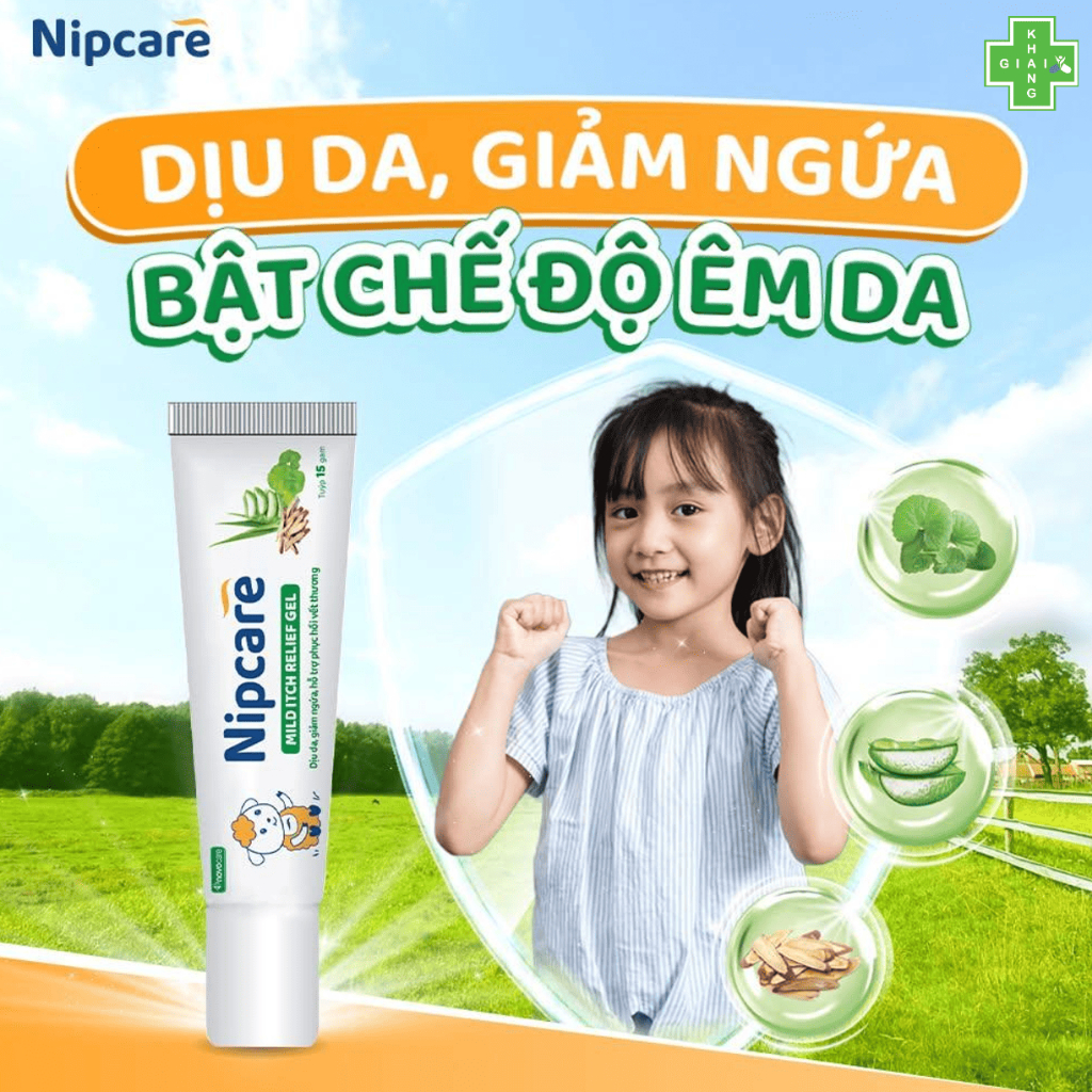 Kem bôi kháng khuẩn, dịu da, giảm viêm ngứa an toàn cho cả nhà Nipcare Mild Itch  (Tube 15g)