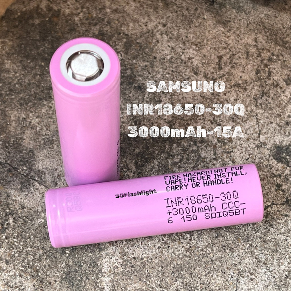 Pin 18650 SAMSUNG INR18650 30Q 3000mAh dòng xả cao 15A.