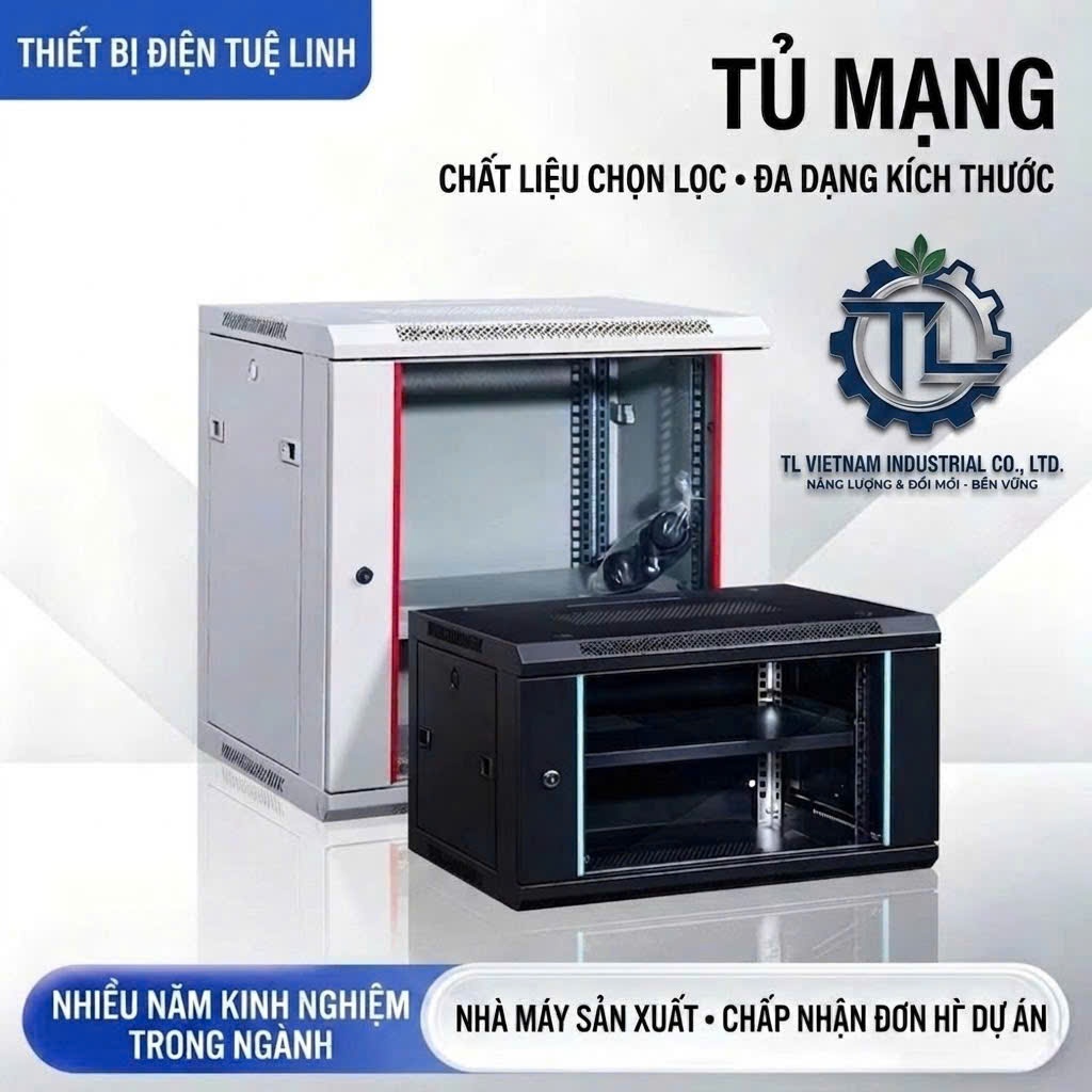 [Chính Hãng]Tủ Mạng Tủ Rack Tuệ Linh Treo Tường / Đứng 4U, 6U, 9U, 12U, 15U Full VAT