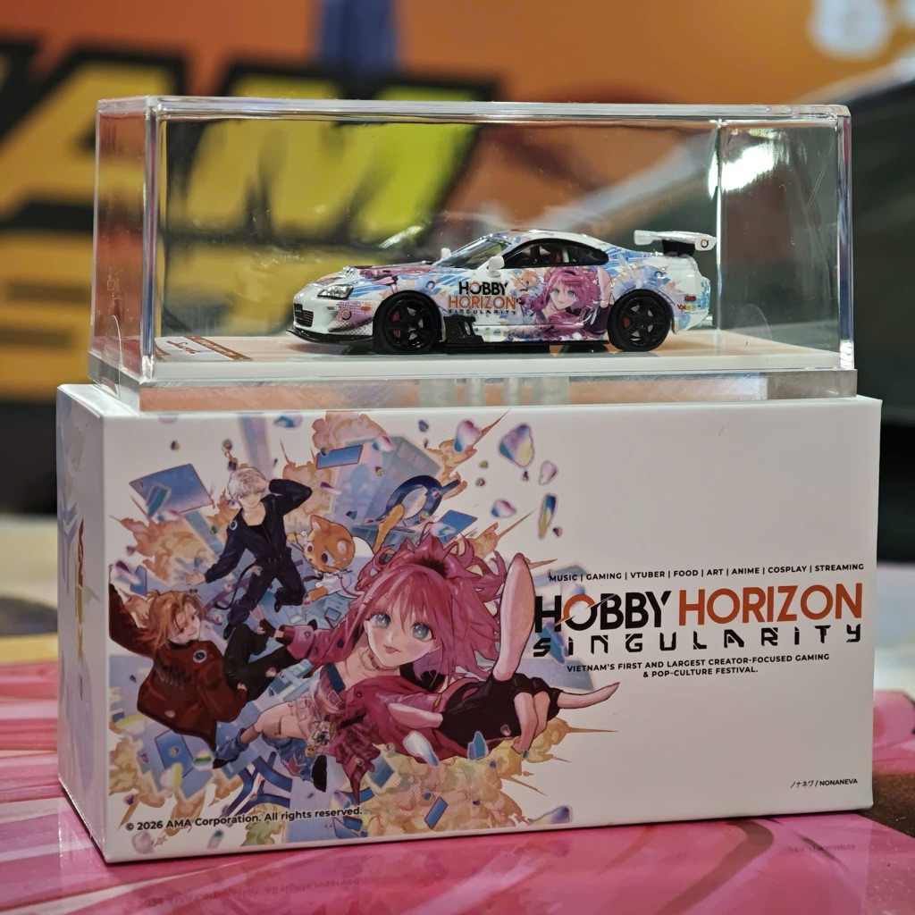 Xe mô hình mica Toyota Supra Hobby Horizon x Vietnam Diecast Expo - Saigontoys 5 years anniversary