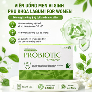 ( Tặng quà 2 gói muối pk ) Viên Uống Phụ Khoa, Men Vi Sinh Vùng Kín Lagymi Giảm Khí Hư, Ngứa Rát