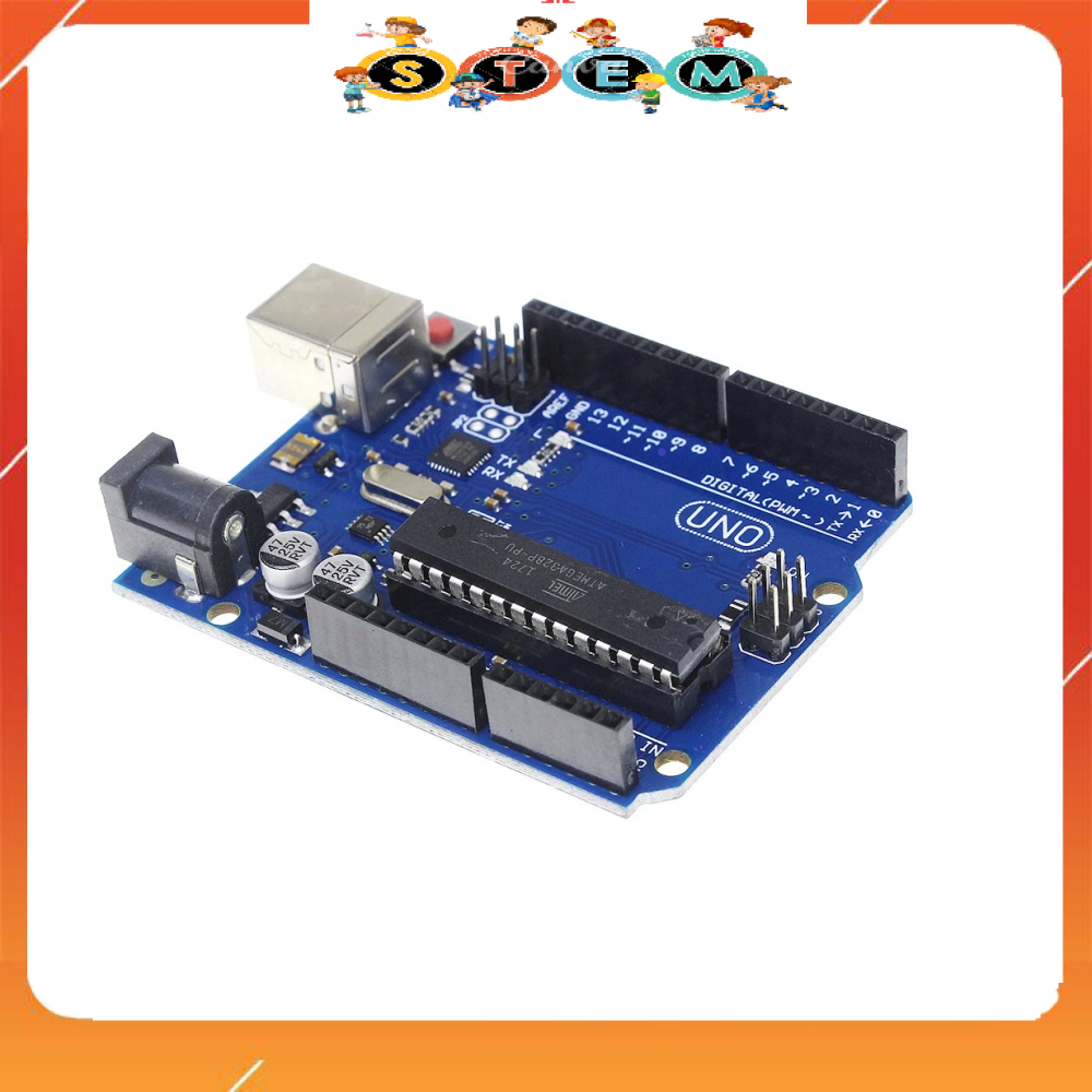 [Stem A-Z][G136] KIT Arduino Uno R3 Atmega328P CH9102 Chíp Cắm