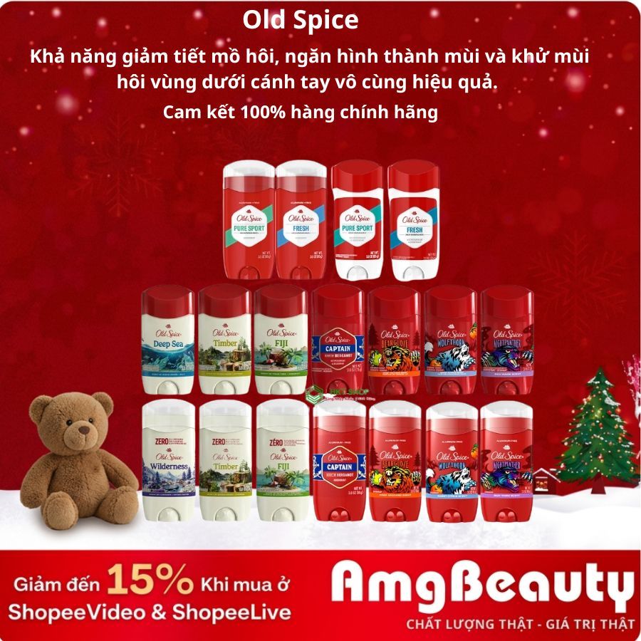 Sáp Khử Mùi Old Spice Timber 73g