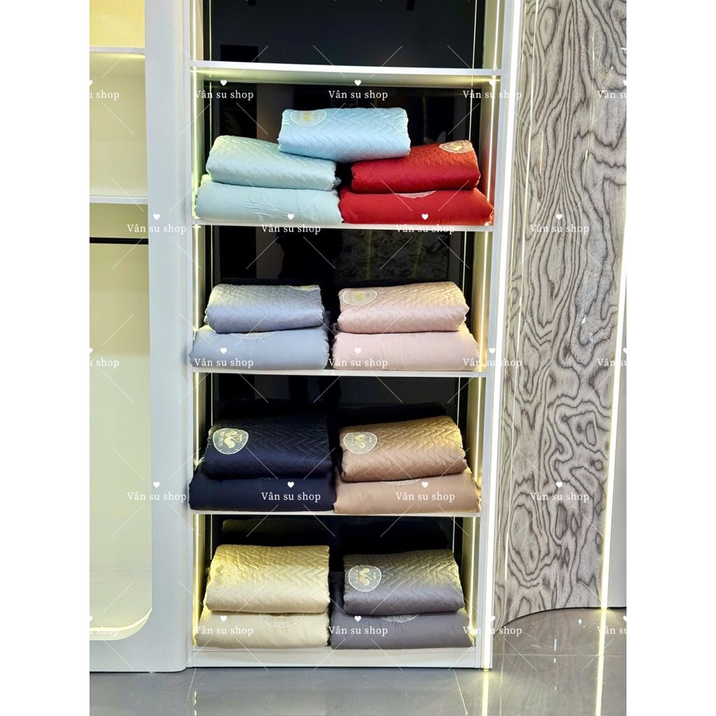 Vân su shop- Ga gối Min Min tencel 80s trần thêu thiên nga