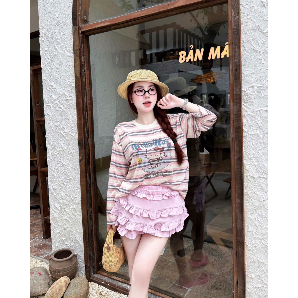 Thun Kẻ Kiity áo thun giấy