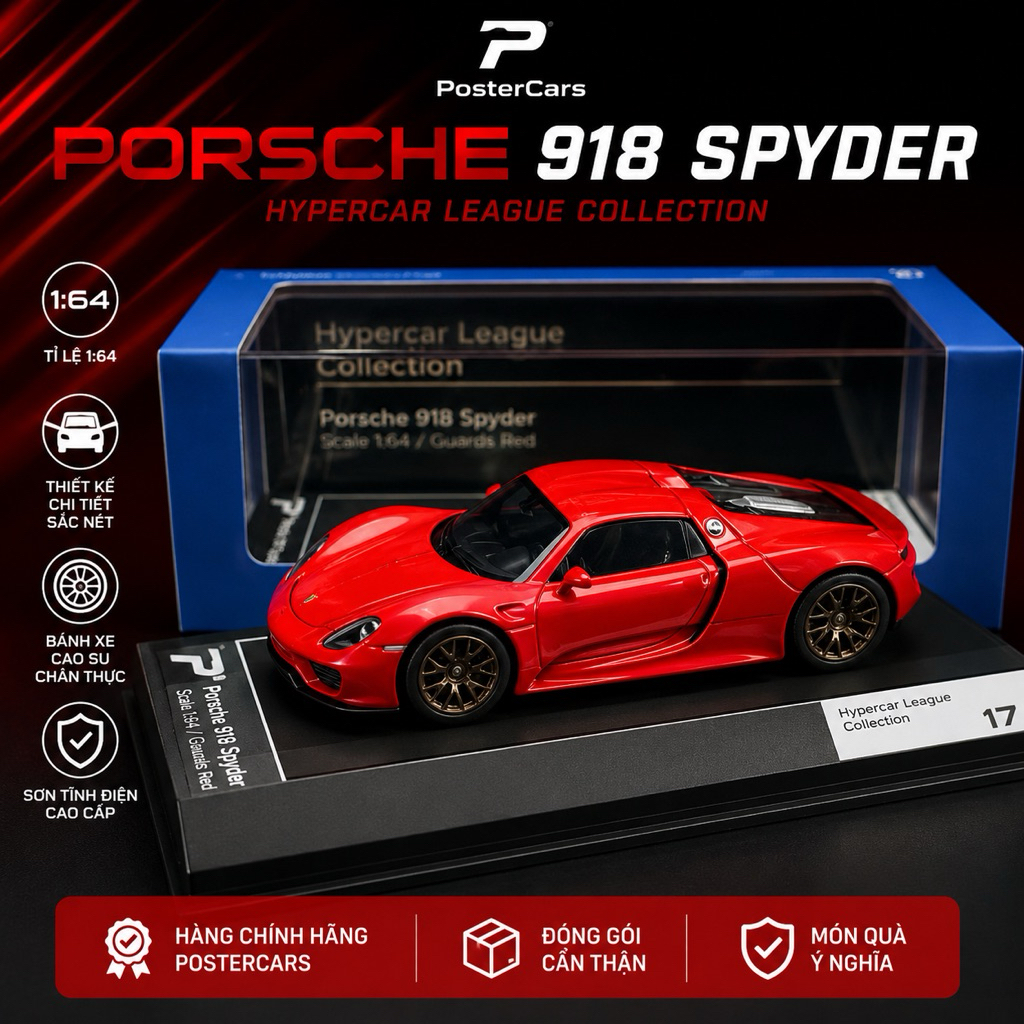 🔥 Porsche 918 Spyder 1:64 Poster Cars | Số Lượng Có Hạn – Nhanh Tay Kẻo Hết ⭐