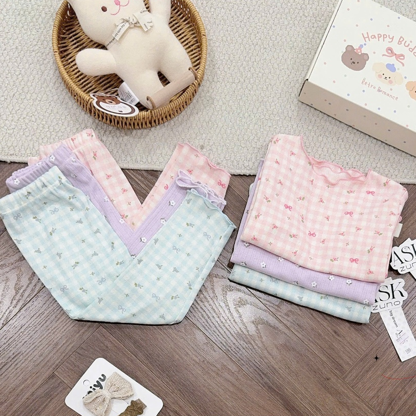 [ Mẹ Leo Shop ] Bộ dài thun tăm Ask Zuno