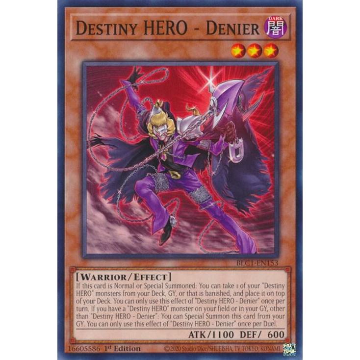 Thẻ Bài Yugioh BLC1-EN153 - Destiny HERO - Denier - Effect Monster - Common