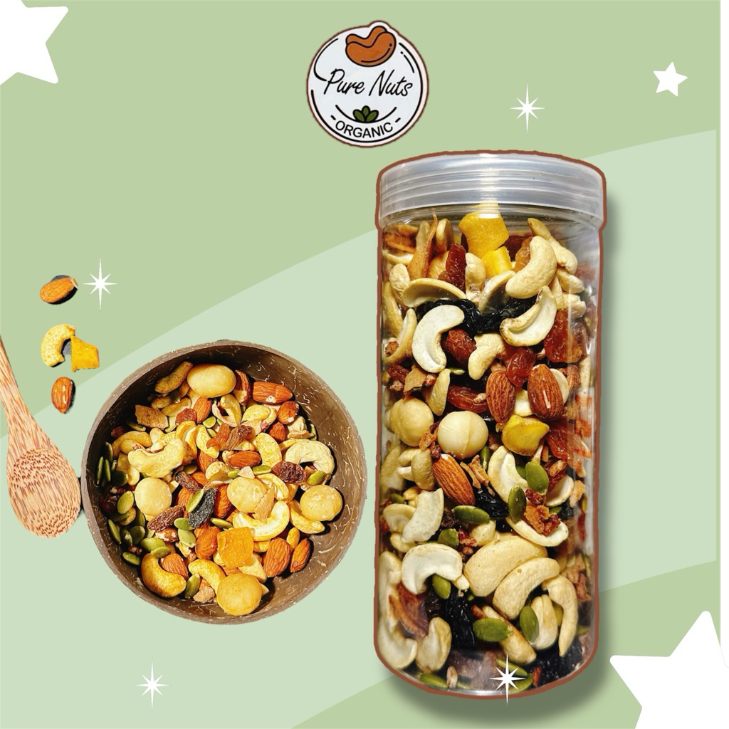 [Không óc chó] Granola Siêu Hạt 0% Yến mạch có macca sấy Nguyên Vị 500gram Hạt Ngũ Cốc Ngân Granola