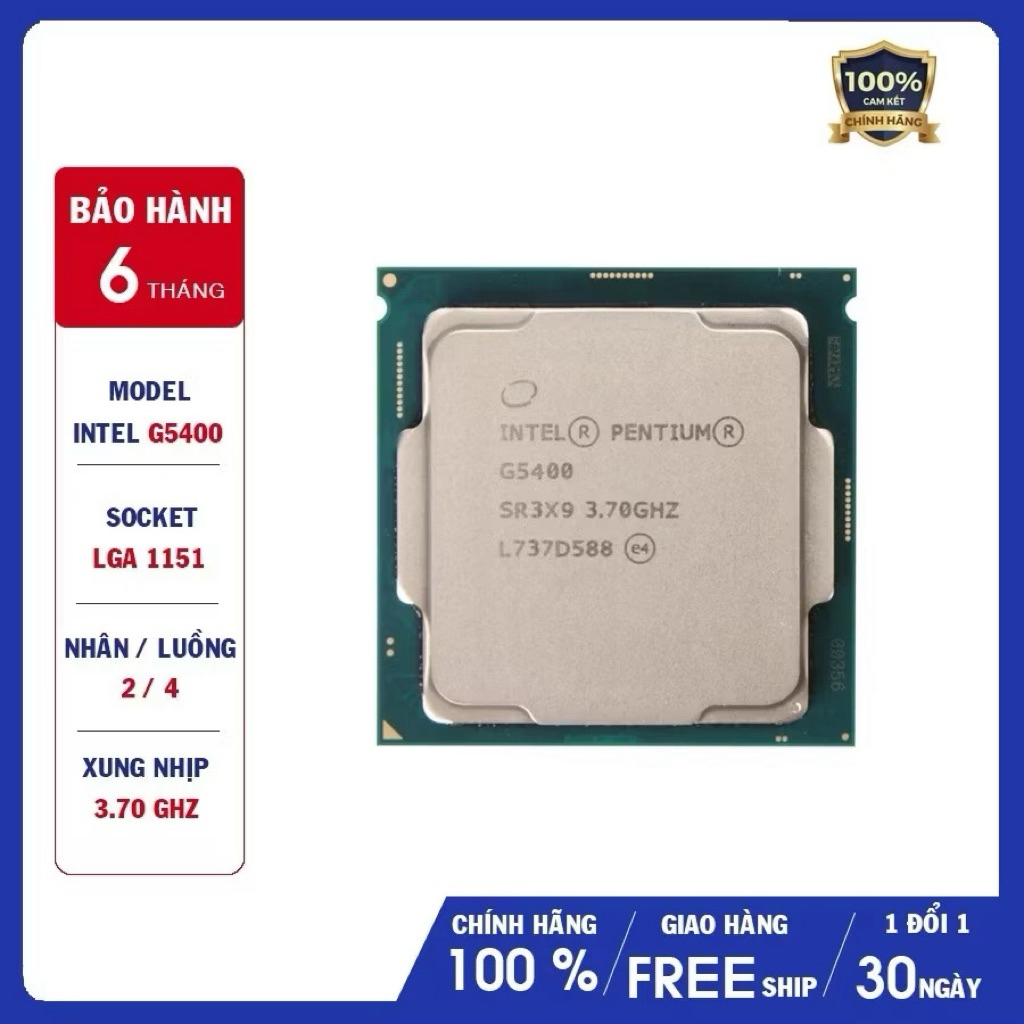 CPU Intel Pentium G5400 (3.70GHz) Tray New - BH 12 Tháng