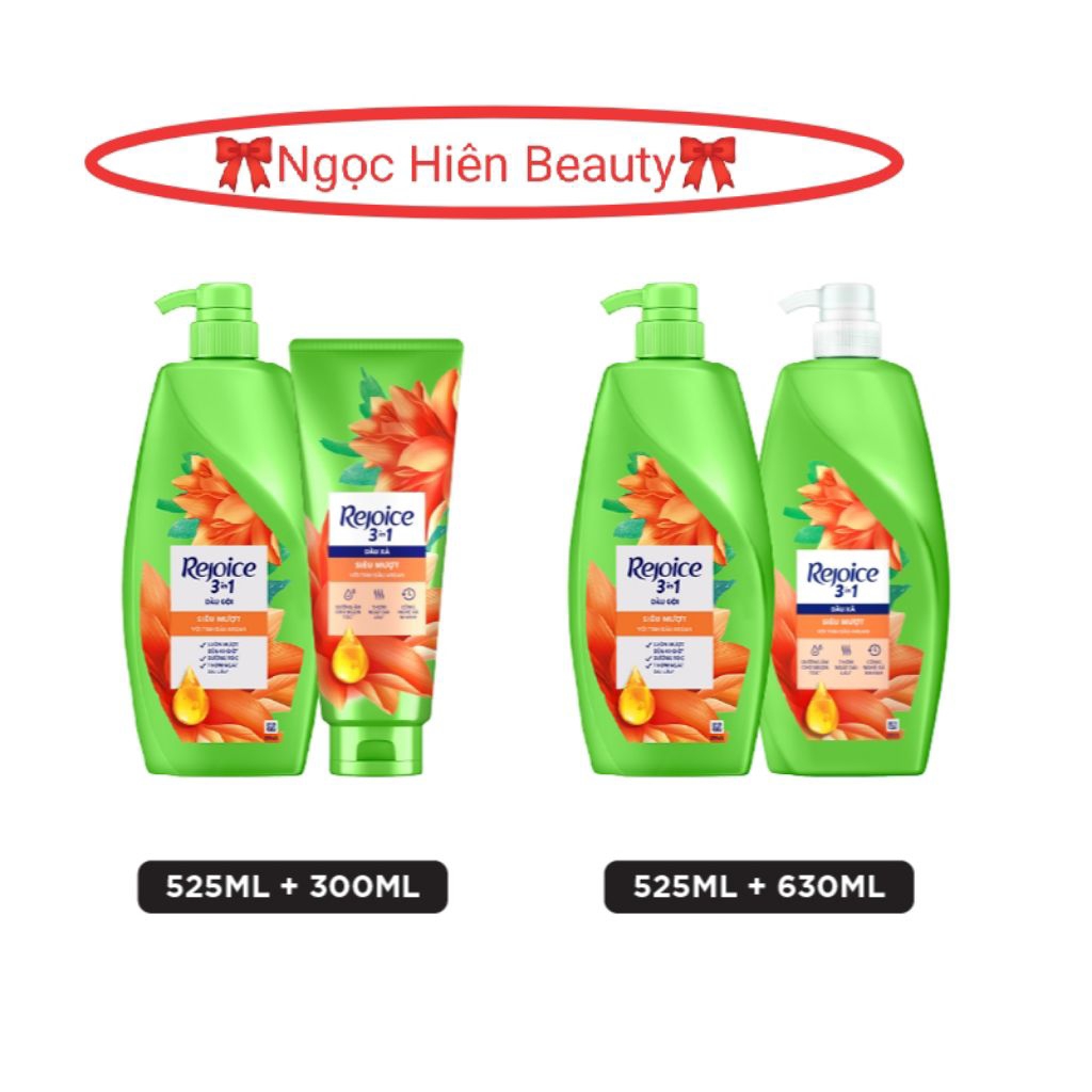 (Combo Gội & Xả) REJOICE  3in1 Siêu mượt