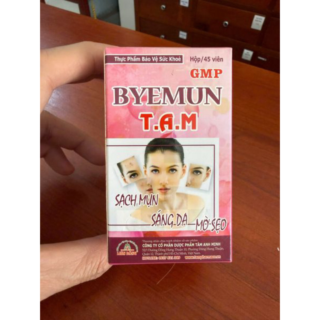 VIÊN UỐNG SẠCH MỤN ĐẸP DA BYEMUN T.A.M – Thanh Nhiệt, Làm Đẹp Da