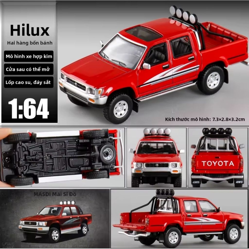 Xe Mô Hình Massdi Toyota Hilux tỉ lệ 1:64