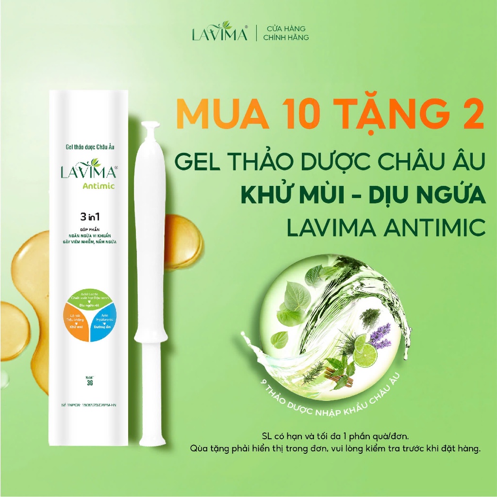 Gel Phụ Khoa Lavima Antimic (Đũa Thần Inner) Làm Sạch - Khử Mùi - Dịu Ngứa Nhanh Tại Chỗ, Bút 3g