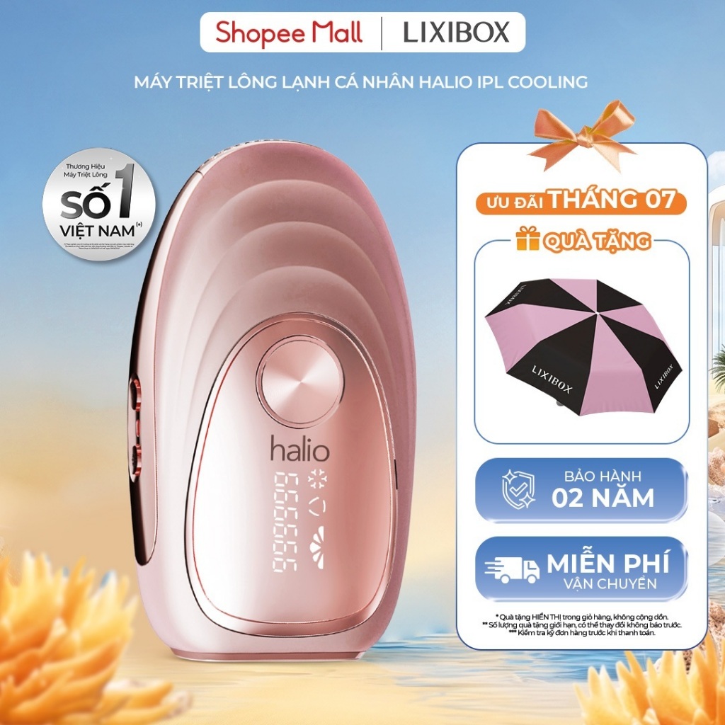 Máy Triệt Lông Băng Lạnh Trẻ Hóa Da Halio IPL Cooling Hair Removal Device