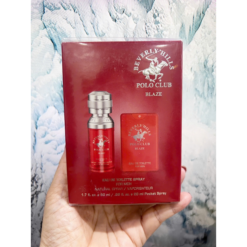 Nước hoa nam Polo Club Blaze 50ml của Mỹ tặng kèm chai nhỏ 20ml dạng xịt