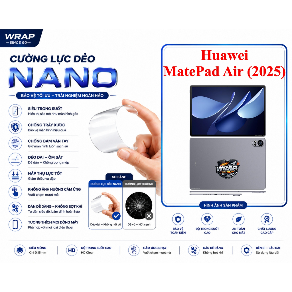 Cường lực dẻo bảo vệ màn hình Huawei MatePad Air (2025) (Huawei Mate Pad Air (2025))