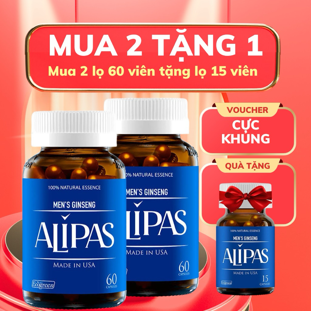 Sâm alipas hộp 30 / 60 viên