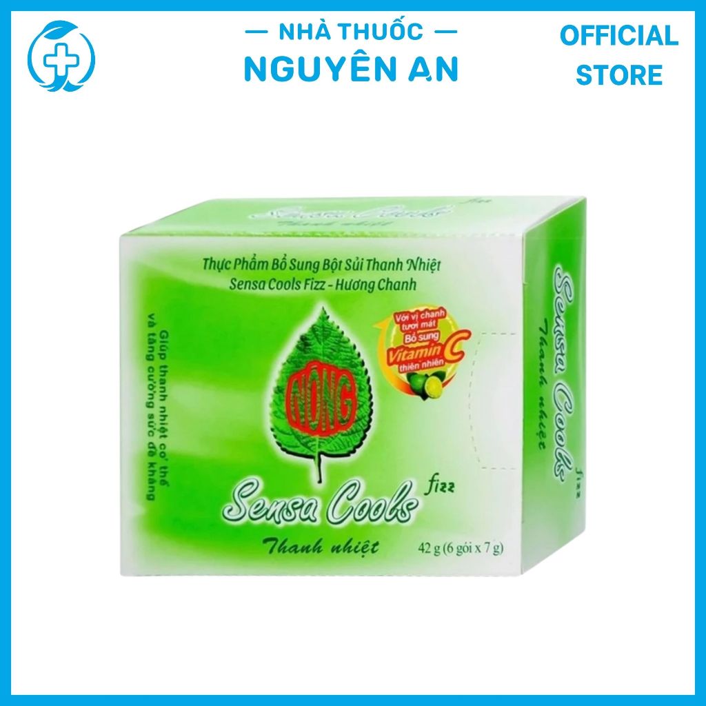 Sensa Cool thanh nhiệt hộp 6 gói x 7g bột sủi Sari Enesis,giúp thanh nhiệt cơ thể và tăng cường sức 