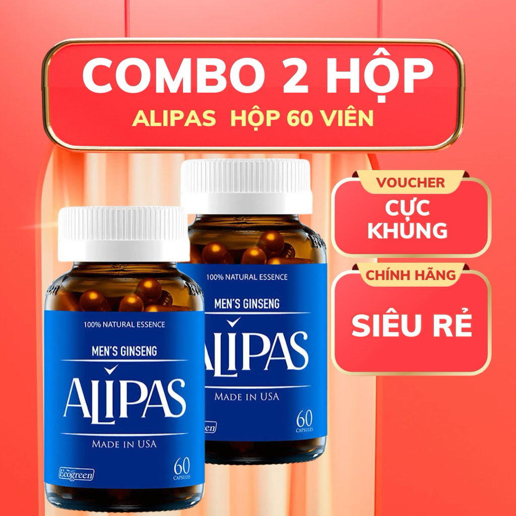 Combo 2 Alipas hộp 60 viên nguyên tem tích điểm