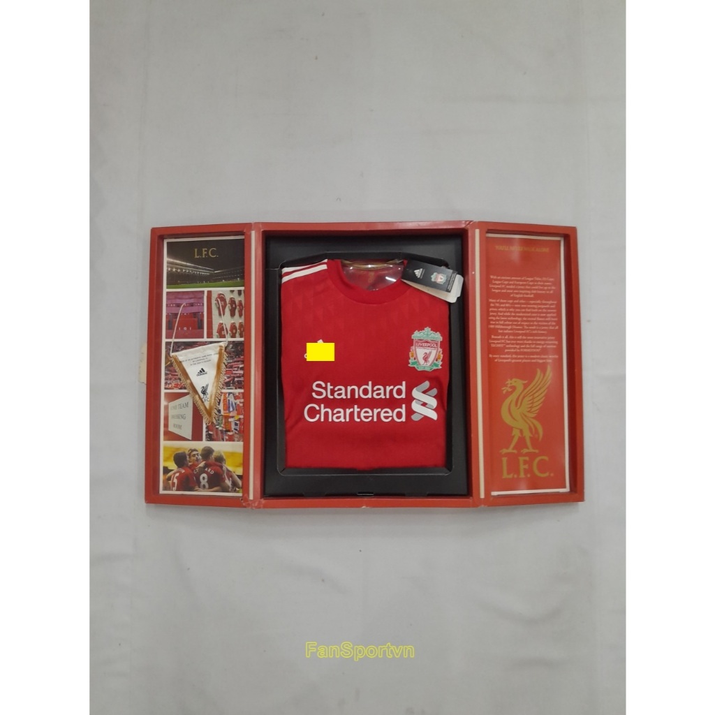 Áo đấu bóng đá box Liverpool 2010 2011 2012 Techfit home authentic shirt jersey P96687 new tag size 