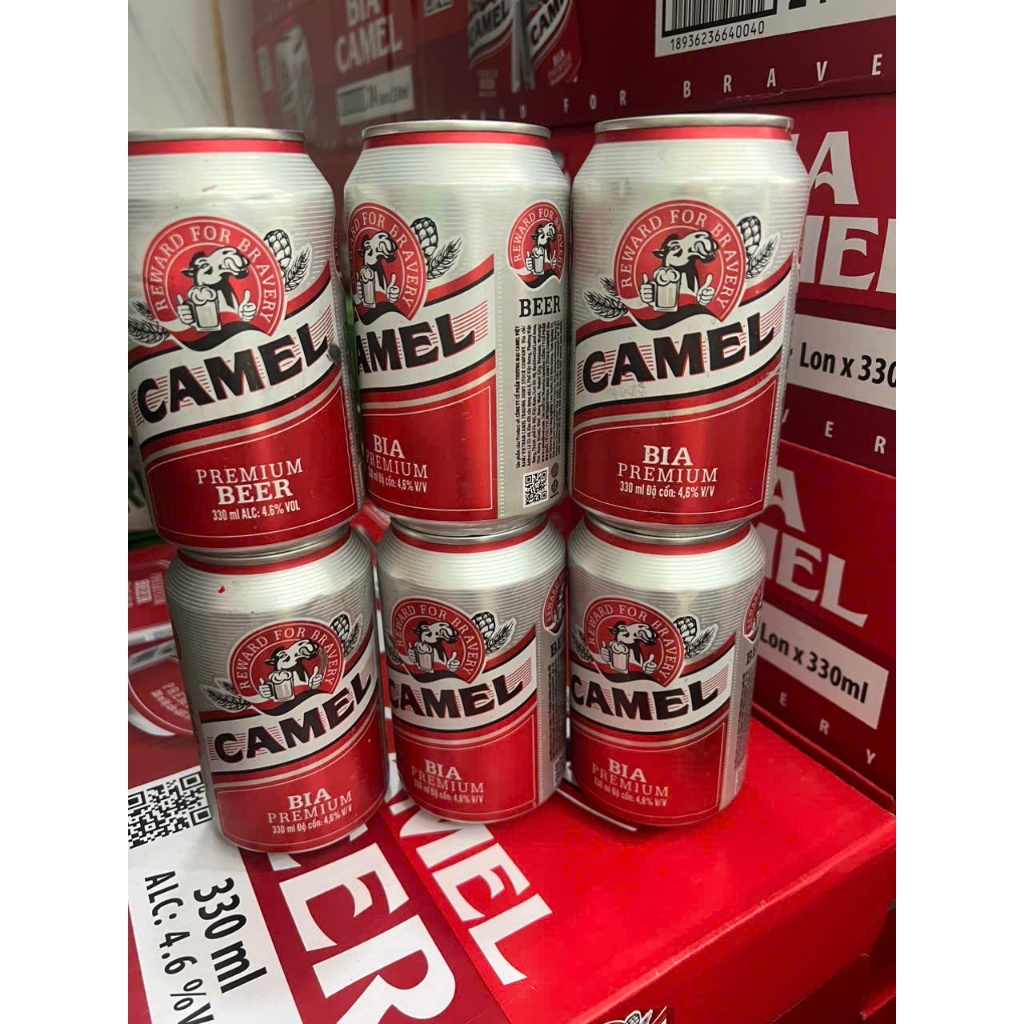 [Hoả tốc HCM] Thùng bia Camel đỏ 330ml x 24 lon - Hạn sử dụng Tháng 5/2027