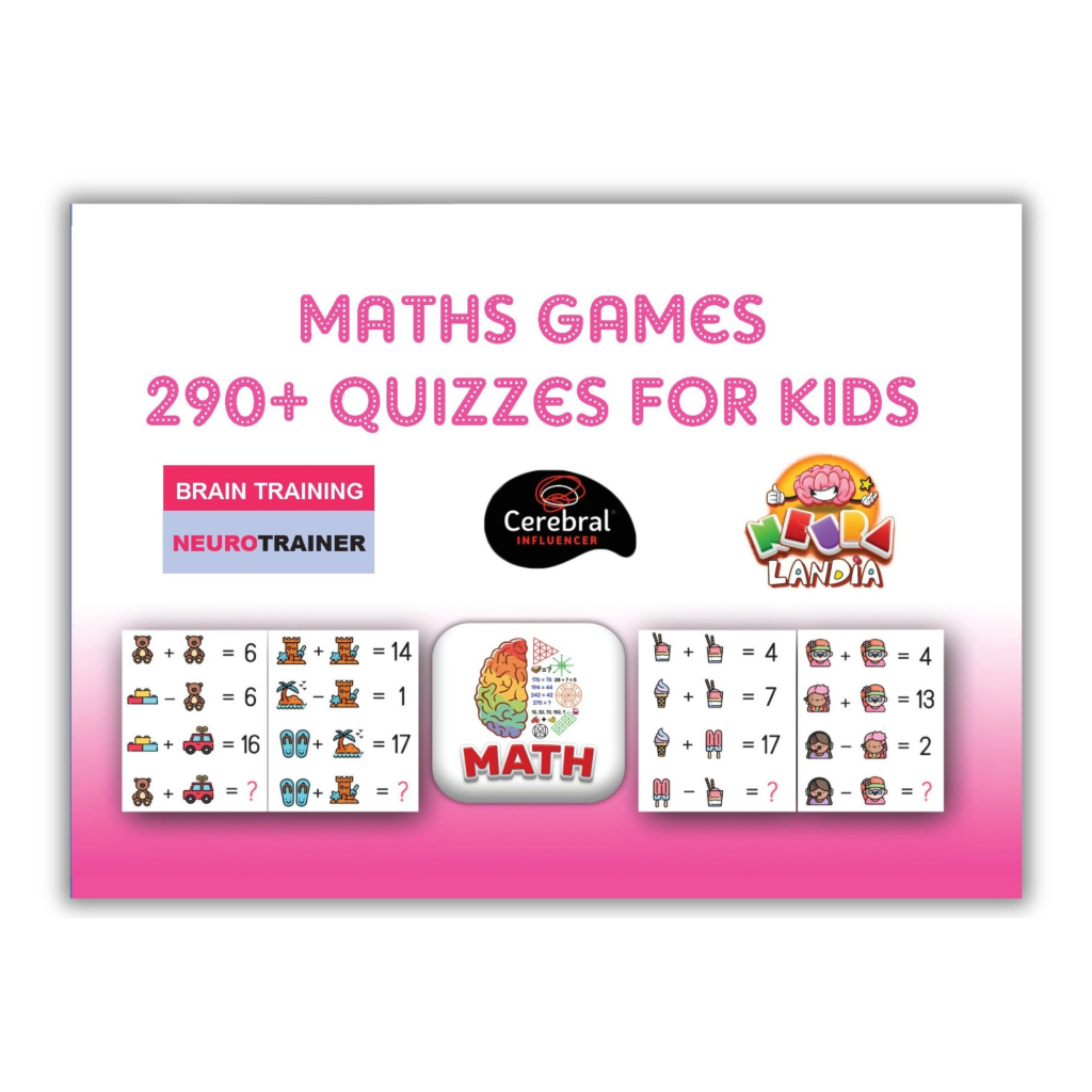 Sách IQ Neurotrainer - 290 Math Game Quizzes for Kids - Luyện tư duy toán cho bé-